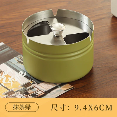 Car and Home Use, with a Lid | Car ashtray - commercial-and-household-models-green