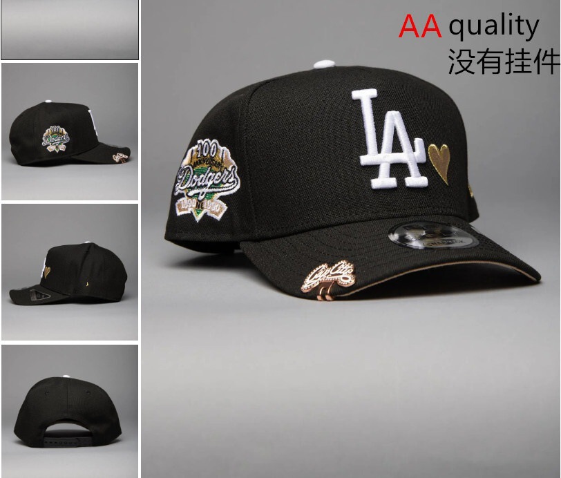 Comercio exterior transfronterizo al por mayor 2026 AA gorra de boca de pato bordado tridimensional ajustable gorra de hip-hop Yankees Dodgers