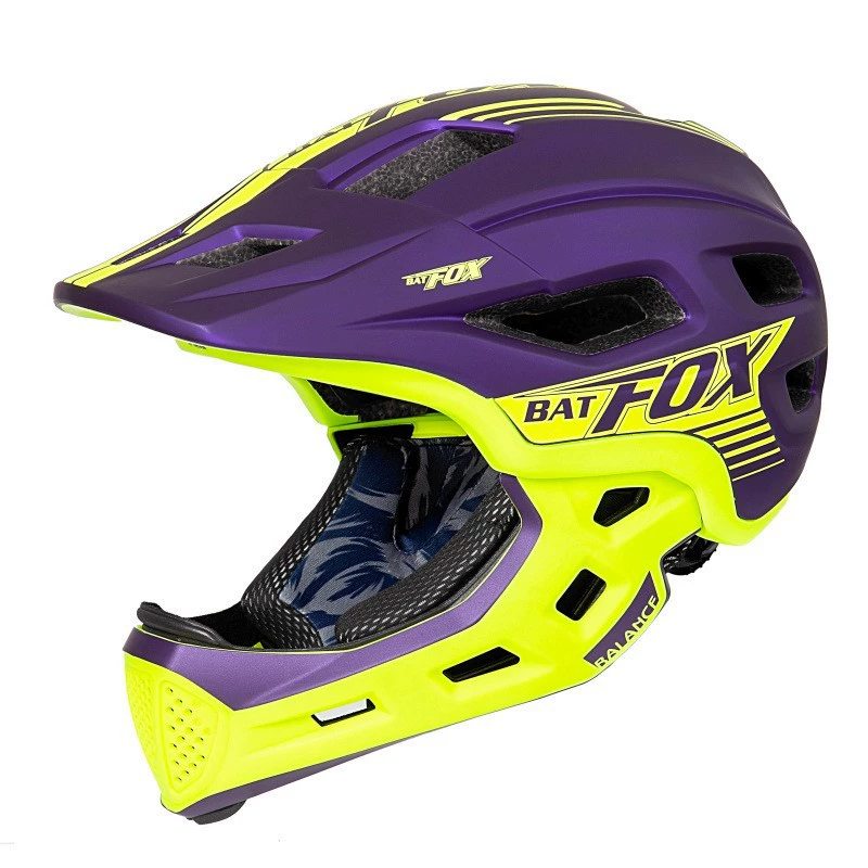 Детский баланс байк BATFOX, BMX, полусферный шлем для катания на горе