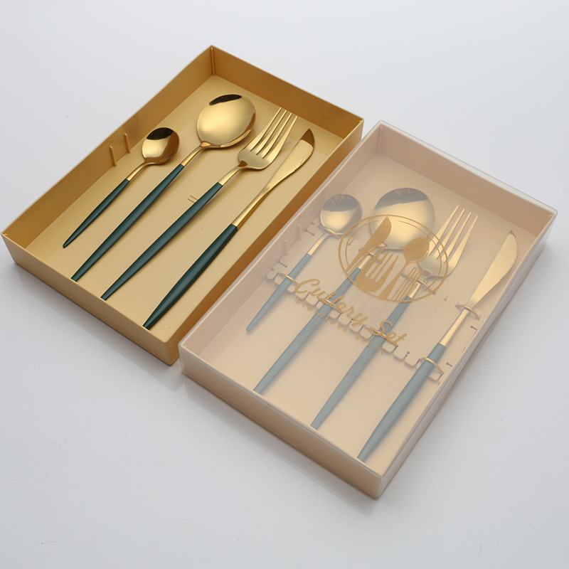 노란색 상자-24개 세트-그린 골드