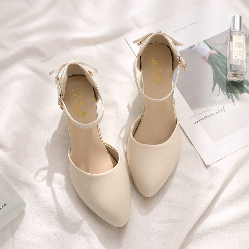 Baotou Chunky Heel High-heeled Shoes Women's 2025 New Spring and Summer Fairy Style Mid-heeled Elegant All-match Hollow Sandals for Women Baotou Chunky Heel High-heeled Shoes Women's 2025 New Spring and Summer Fairy Style Mid-heeled Elegant All-match Hollow Sandals for Women