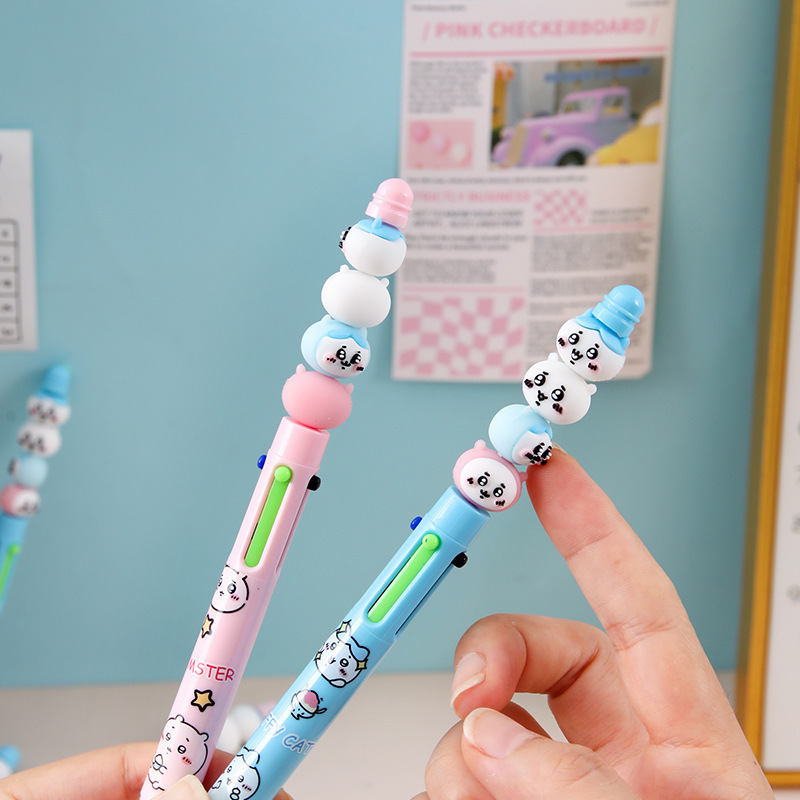 CyiMuji Kawai DIY string string música bolígrafo lindo alto valor de la cara estudiantes 4 color bolígrafo de color de mano bolígrafo neutro