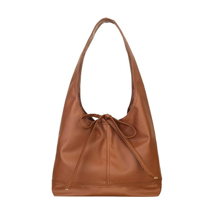 Small design universal capacious one-shoulder bag for leisure with bow, shoulder bag