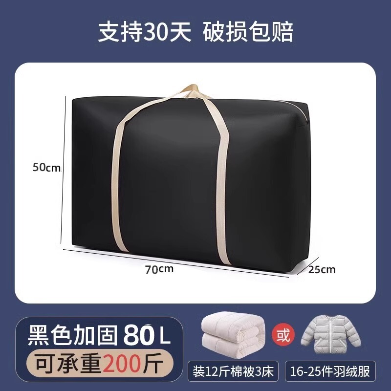 搬家袋衣服棉被收纳袋行李箱收纳包家用打包袋大号加厚帆布行李袋|undefined
