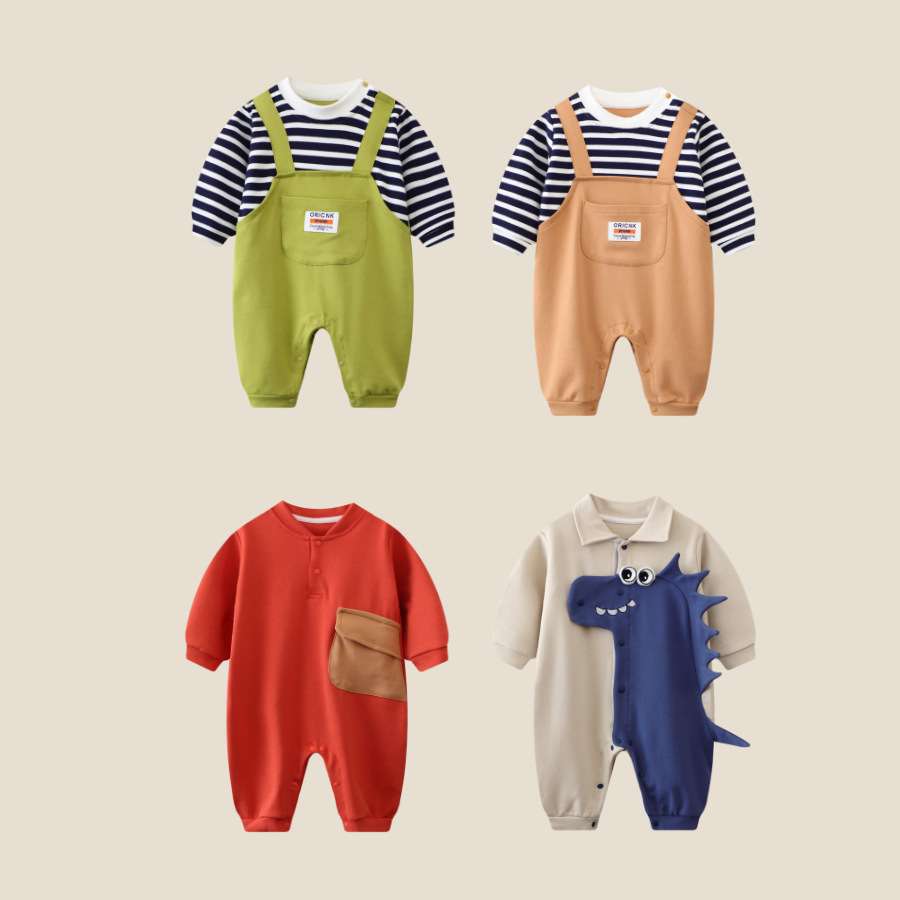 INS estilo bebé mono Otoño e Invierno recién nacido ropa de bebé casual mameluco ropa de bebé