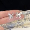 8#锆石蝴蝶蚊香盘耳夹