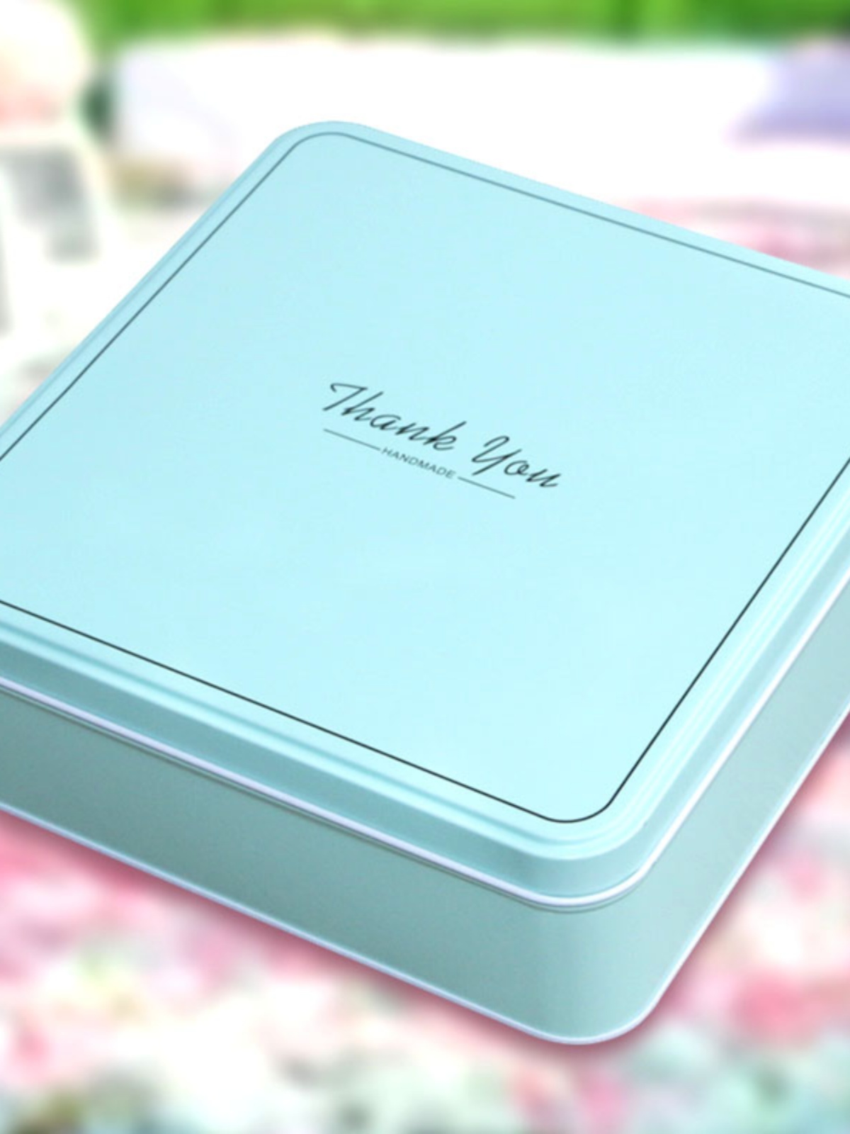 空盒子喜久久175正方形马口铁盒礼盒中秋节曲奇饼干牛轧糖果包装