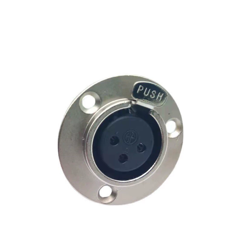 Круглый металл XLR головка 3PIN Female вход микрофон микшер розетка 3-pin XLR Female