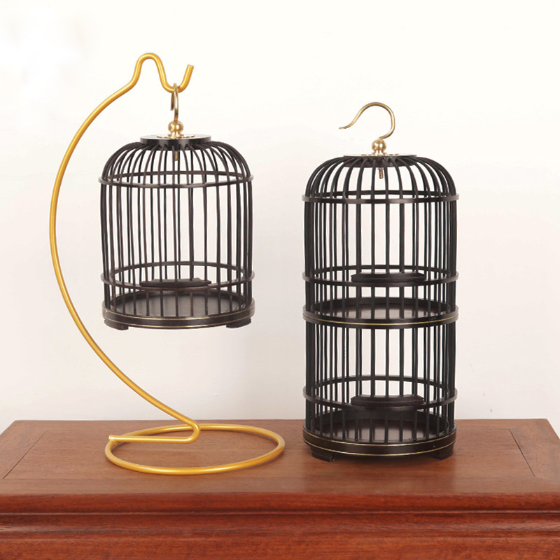 Purple Sandalwood Double-Layered Grasshopper Cage, Round Bun-Top Grasshopper Cage, Hand-Knitted Grasshopper Cage, Breeding Box for Insects and Reptiles