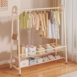 Mobile Coat Rack, Dirty Clothes Basket, Clothes Rack, Bedroom Floor-Standing Household Clothes Storage Rack, Vertical Shelf