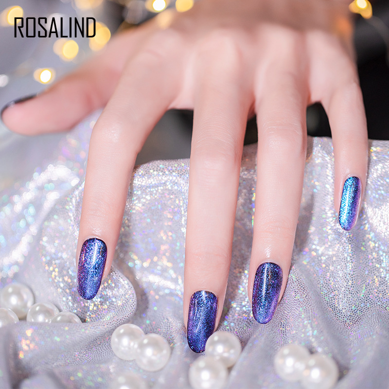 ROSALIND日系罐装甲油胶5ML 混色爆闪幻彩胶蕾丝胶变色龙指甲胶