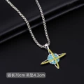 Full rhinestone planet + 3.0*70cm pearl chain
