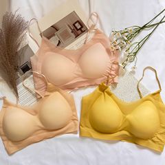ドーパミンアイスクリームベジタリアンスリング美背中超薄型アイスクリームミルクスキン生地クール通気性下着女性のブラジャー
