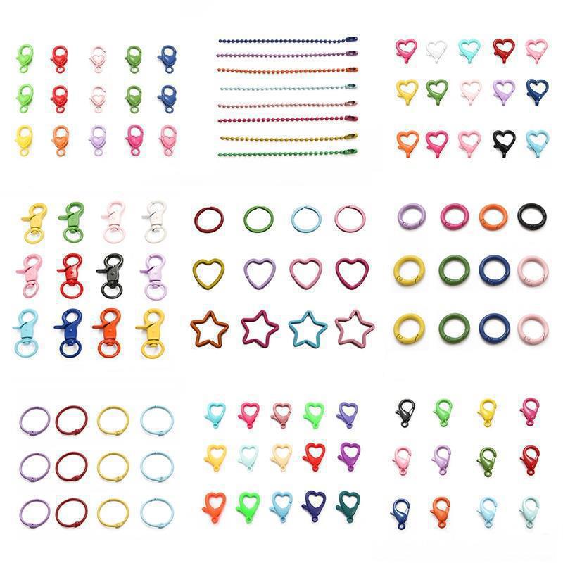 Alloy paint color spring buckle peach buckle 8 buckle homemade DIY handmade jewelry key chain accessories material bag Alloy paint color spring buckle peach buckle 8 buckle homemade DIY handmade jewelry key chain accessories material bag