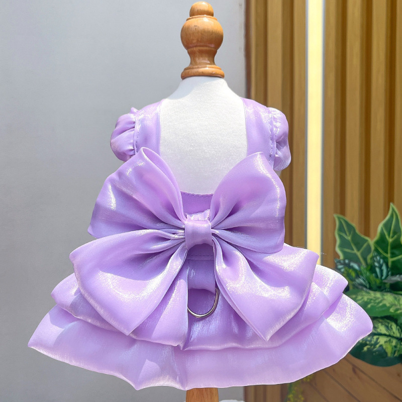 犬用リード テディ ビション フレンチ ブルドッグ 春夏ドレス 犬猫服用品 ペット ウェディングドレス 猫ドレス|undefined