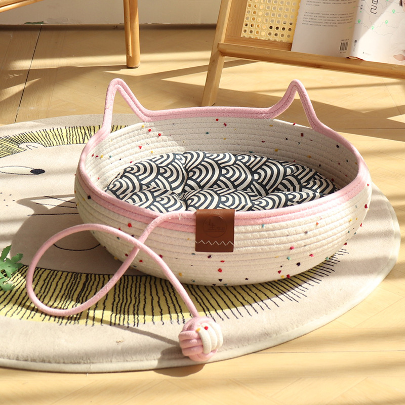 컬러풀한 폼폼 - 핑크색 장난감 공 + 블루 화장솜