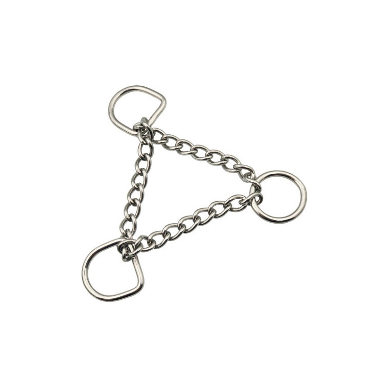 Corde ronde en tissu pour chien et animal de compagnie, soudure à trois anneaux, accessoires, chaîne en P, anneau en forme de D_voghion.com