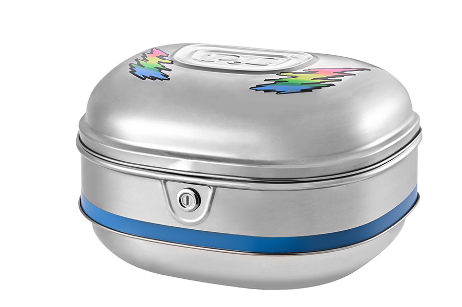 PL Oval tronco de la motocicleta de acero inoxidable de gran capacidad ligero y duradero