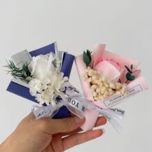 云南迷你小花束玫瑰永生干花皂花送女生日礼物伴手礼毕业季送同学