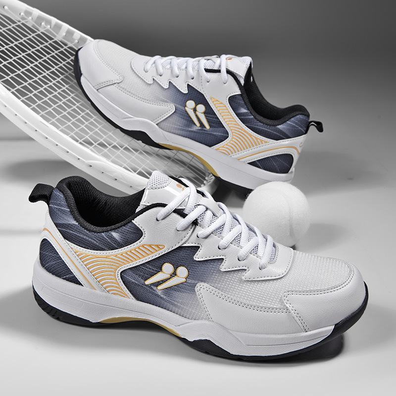 Zapatos de bádminton de malla transfronteriza, zapatos de entrenamiento para hombres y mujeres, zapatos deportivos respirables antideslizantes y antideslizantes