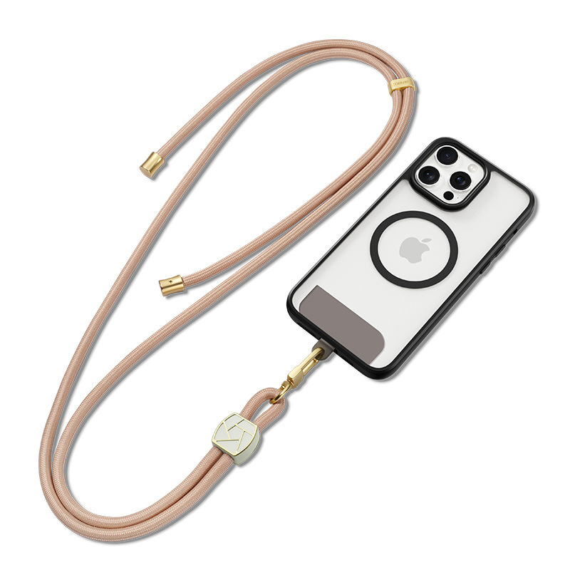 Cuatro hojas de hierba jardín trenzado cuerdas de teléfono móvil correa de aleación de aluminio cuello de cuello de cuello de cuello de teléfono móvil caso anti-perdida de cuerda lote