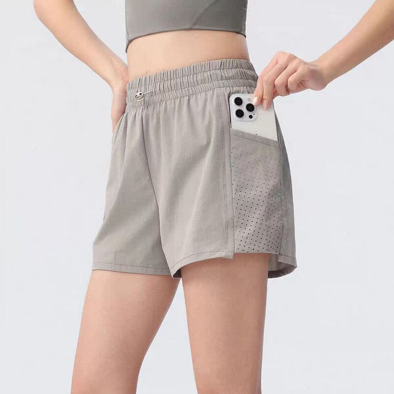 Summer Yoga Shorts for Women, Loose Fit, Slimming, Outdoor Running Training Fitness Wear, Quick-Dry Sports Anti-Exposure Three-Quarter Shorts