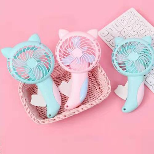 Cartoon hand-pressed hand-cranked small fan dormitory mini student portable hand-held small Internet celebrity children's fan