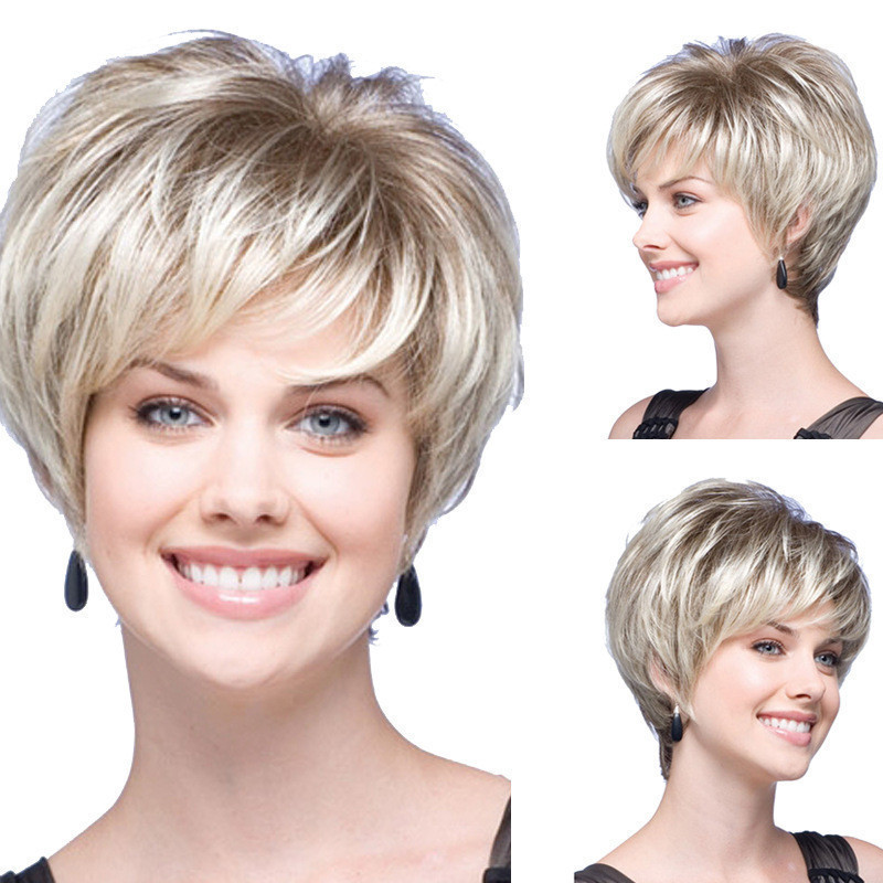 [Same Style at Low Price] Amazon's New European and American Wig for Women with Short Hair, Fluffy Curly Hair, Textured Curly Chemical Fiber High Temperature