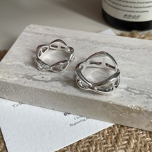 赛伊娜S925银韩版时尚猪鼻子戒指韩国小众设计感时髦个性指环批