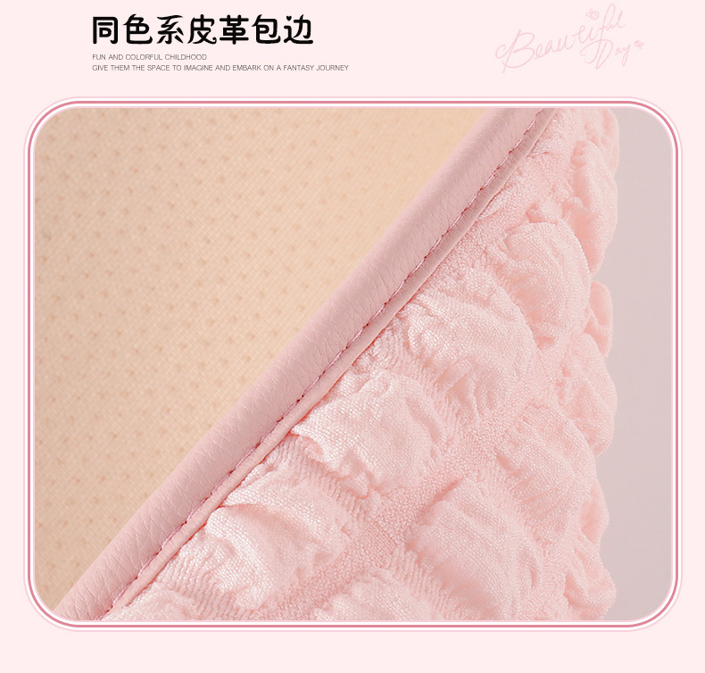Car seat cushion summer four-season seat cover puff bow three-piece set cute plush seat cushion goddess style ice silk