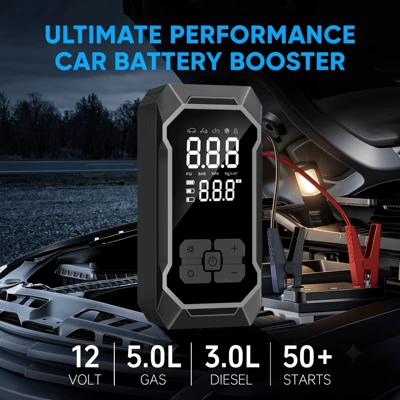Cross-border emergency power supply and inflator all-in-one device, car-mounted wireless inflator, portable car jump starter and air pump