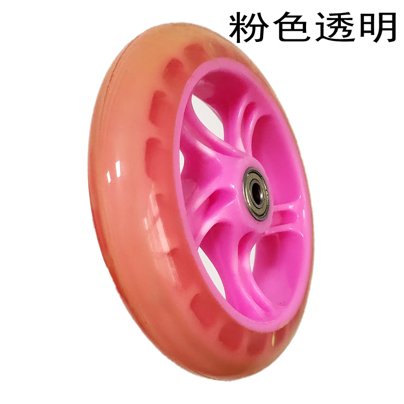 6 pulgadas respetuoso del medio ambiente resistente al desgaste mudo rueda de poliuretano sólido scooter accesorios carro equipaje Rueda de la caja de herramientas PU