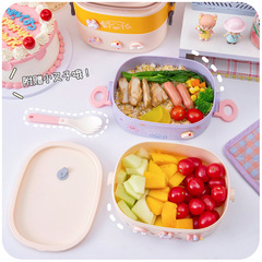 Separate lunch box high quality insulation student plastic lunch box microwave heating portable lunch box for office workers 