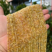 天然好品质2毫米的金虎眼石圆珠散珠半成品DIY项链手链饰品配珠批