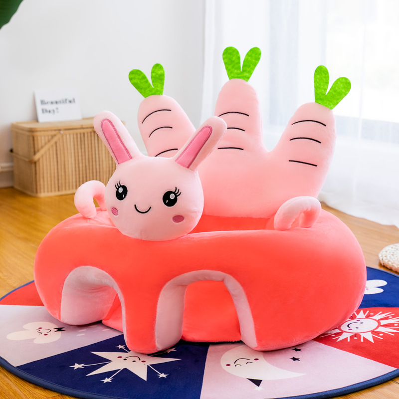 Asiento de Aprendizaje para Bebés, Anti-vuelco, Anti-caídas, Sofá de Peluche para Niños, Sofá Perezoso