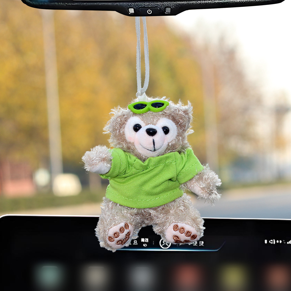 Caricatura de dibujos animados Sherry Duffy muñeca de peluche adornos nuevos accesorios para automóviles decoración espejo retrovisor femenino