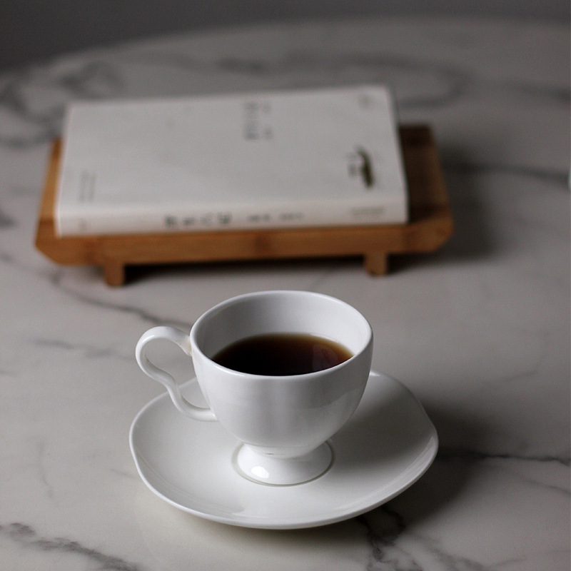 Coffee Cup Set with Saucer, Bone China, Simple Pure White Ceramic Ware for Restaurants, Hotels, with Logo, for Office and Home Use Coffee Cup Set with Saucer, Bone China, Simple Pure White Ceramic Ware for Restaurants, Hotels, with Logo, for Office and Home Use
