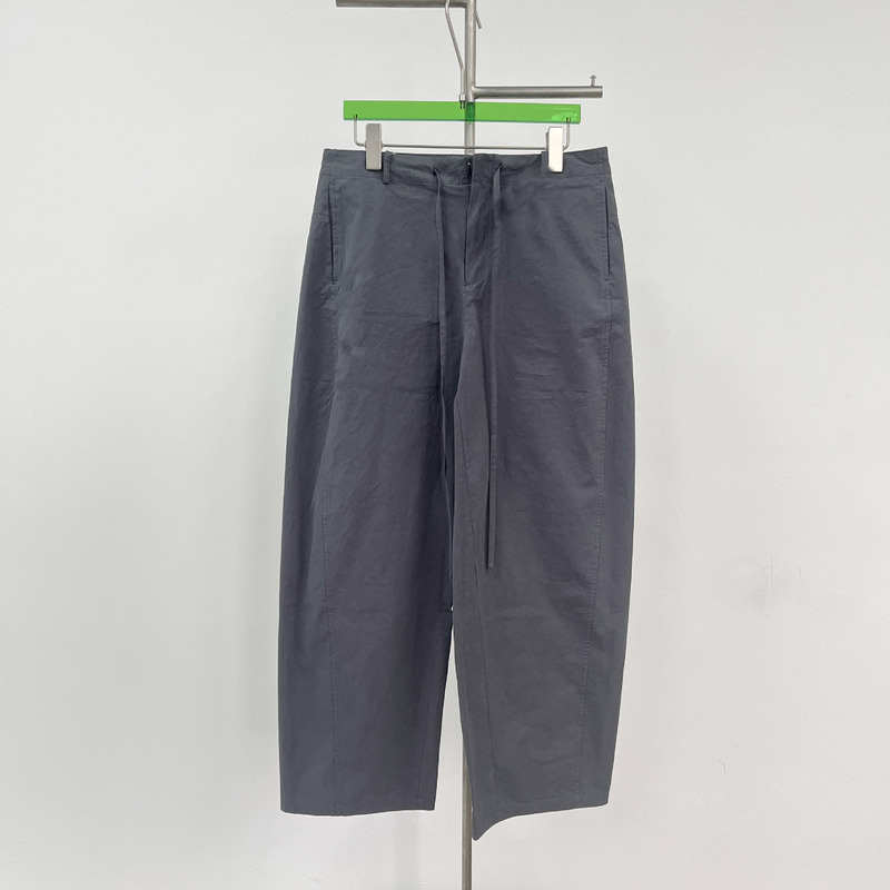 Special Offer: Women's Casual Loose Drawstring Mid-Low Waist Pants with Curved Hem and Cocoon-Shaped Design