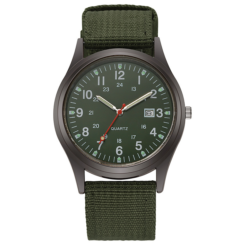 Nueva ropa de lona, relojes para hombres, relojes de regalo de moda casuales, relojes militares, calendario, relojes deportivos para estudiantes, relojes de cuarzo