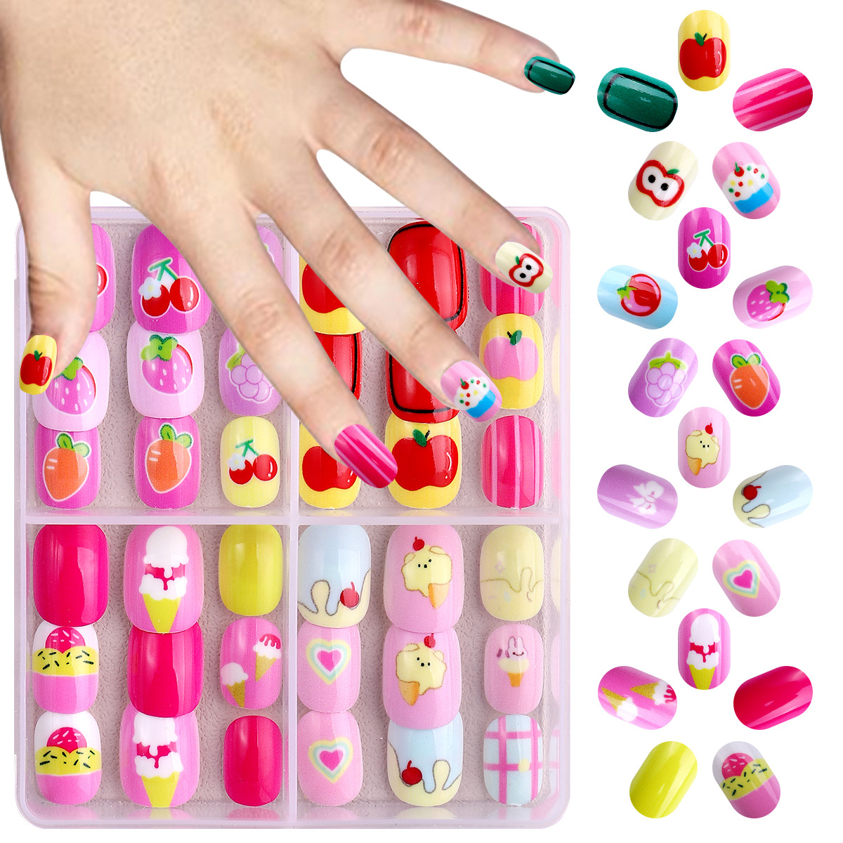 Set de manicura para niños ZHJP-470 (incluye 3 pegamentos de gelatina gratis + pequeñas limas).