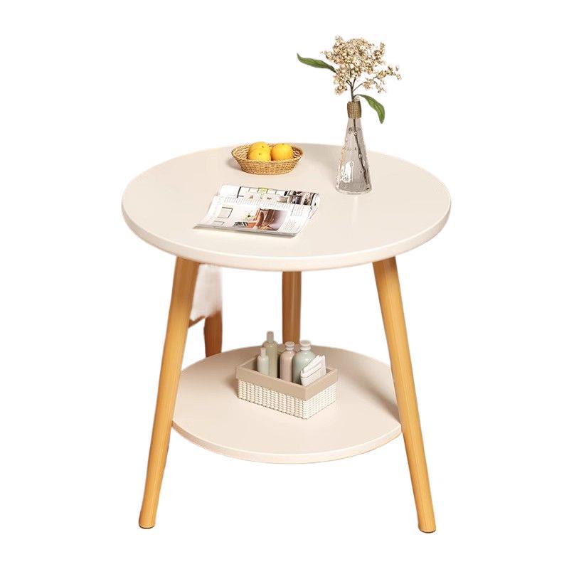 Small Round Table Coffee Table Living Room Home Sofa Side Table Nordic Balcony Bedroom Bedside Solid Wood Table Mini Small Apartment
