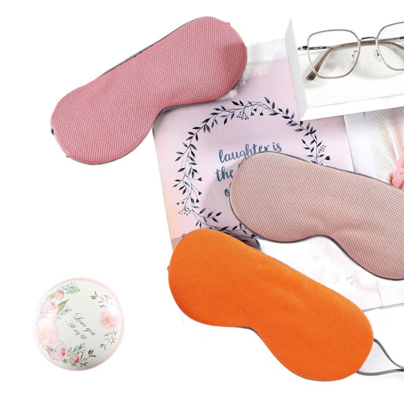 Máscara de ojo de sueño de doble cara cálida sombreado máscara de ojo transparente transpirable pequeño regalo logotipo impreso máscara de ojo de dormir no seda