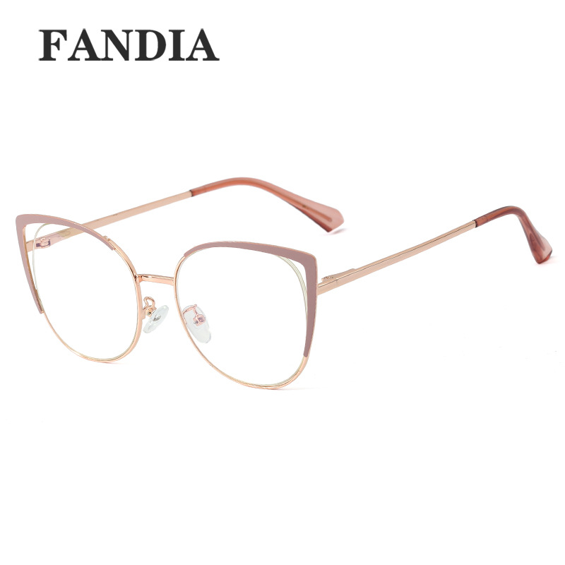 95728 nuevos hombres y mujeres de metal anti-Luz Azul gafas marco liso gafas artístico retro marco redondo miopía gafas al por mayor