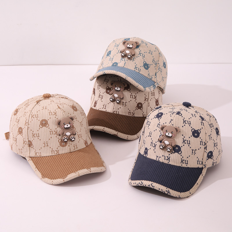 Sombreros para niños otoño sombreros de béisbol para niños gorras de lengua de pato lindas felpa para hombres bebés calientes otoño invierno