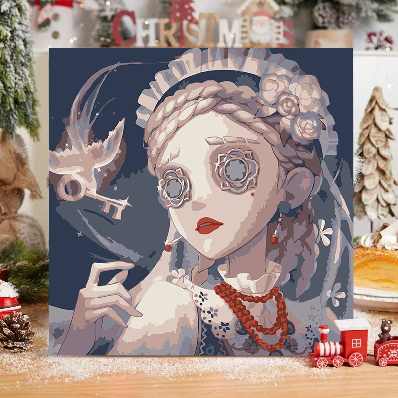 第五人格diyデジタル油絵手作り絵画塗り油絵キャラクター落書き学生掛け絵置物卸売り|undefined