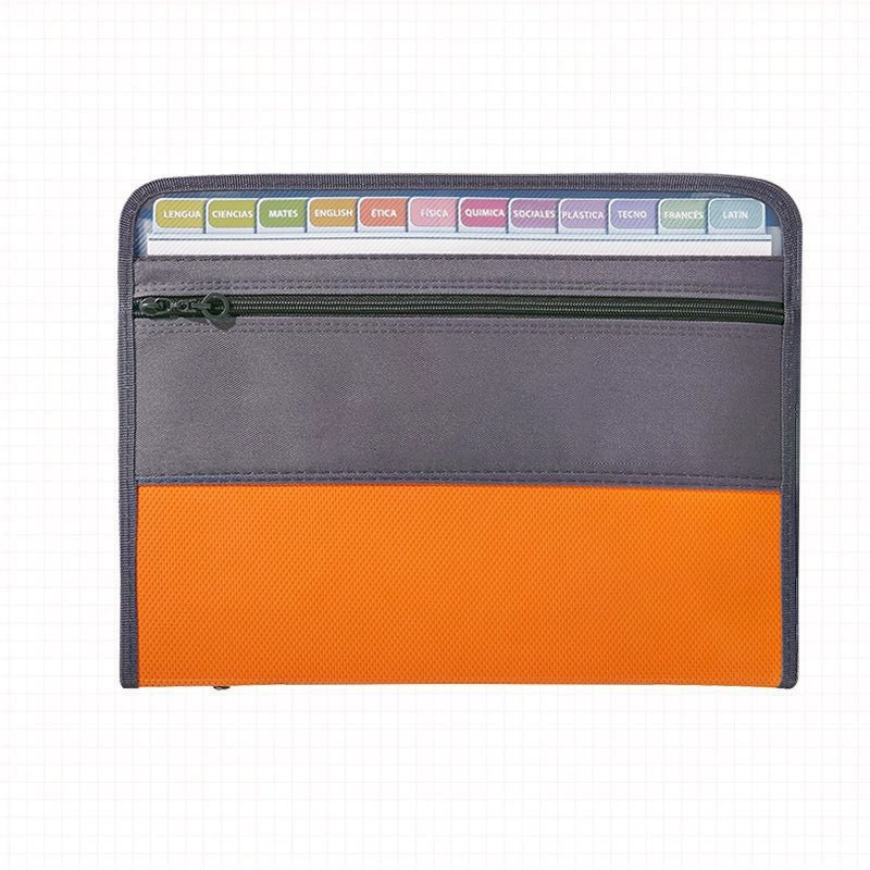 Organ, folder with zipper, universal bag for documents, handheld storage system, 13 floors