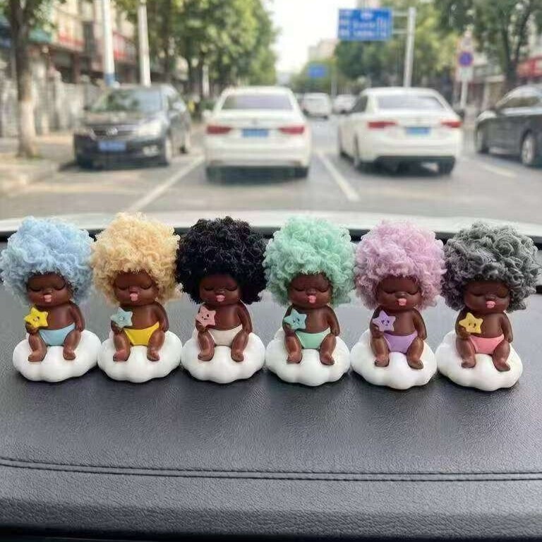 Afro-Haired Nasha Tower Blind Box New Model Internet Celebrity Hot-Selling Figurine Desktop Decoration Cartoon Gift Direct from Manufacturer