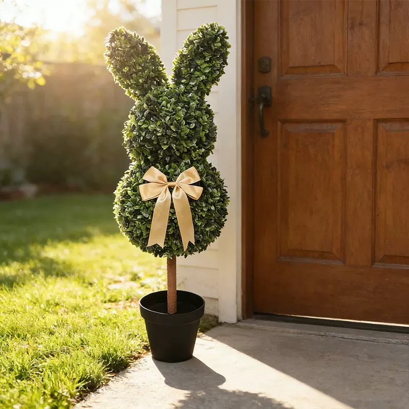 仿真绿植复活节地插仿真树户外室内摆件仿真兔子绿植种盆异形装饰