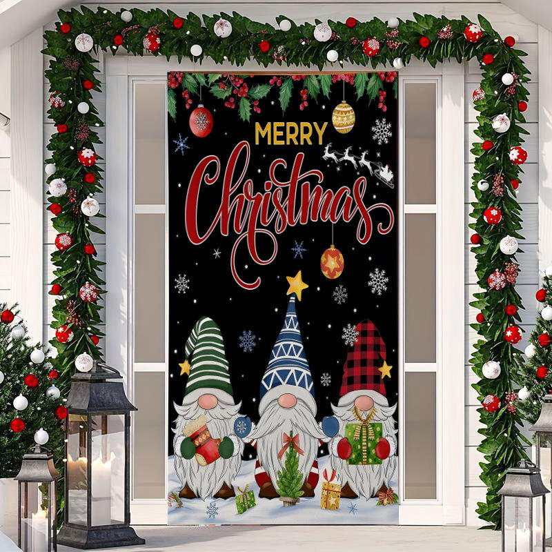 アマゾンクロスボーダー新型クリスマス怪傑門蓋祝日パーティーのドア貼り装飾雰囲気背景布メーカー直販|undefined
