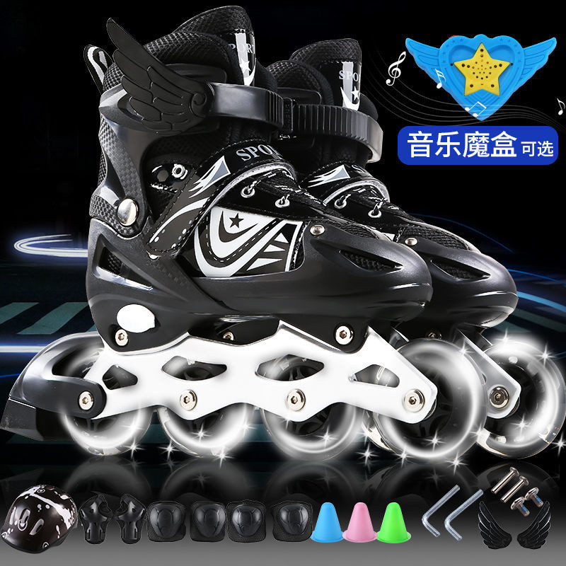 Children's Roller Skates Full Set for Men and Women Roller Skates Inline Skates 3-4-5-6-8-10-12 Years Old Beginners